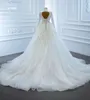 Mermaid Wedding Dress Gorgeous High Neck Long Sleeve Lace Detachable Train Bridal Gowns SM67218