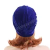 Velvet Indian Hat Retro Retro Hat Hat Perles perles hiver