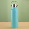 UPS 20oz stainless steel sport water bottle with metal lid double wall keep warm drinking kettle outdoor gym cold bottles