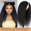 Telefoner Automotive Online Shopping för Black Lace Nadula Kinky Straight Part Wig Brazilian V Shape Glueless Human Hair Wigs No Le7167941