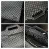 New Luxury Brand Designer Plaid Leather Brethercase Bag Office Laptop Bolsa Zipper Ipad