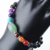 Moda 7 Chakra Reiki Gem Stone Beads Strand Bracciale Gioielli Yoga Meditazione per bracciali da donna K3282