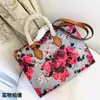 Bolsas de compras de couro genuíno clássicas bolsa de bolsa de moda de moda verificações de flores Número de série da grade ---- AAAAAA