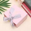 Gift Wrap 5Pcs Thank You Paper Candy Chocolate Cake Boxes Package Bag Wedding Party Favors With Ribbon 2 Sizes