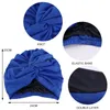 Casquette Hijab intérieure musulmane pour femmes, Turban doublé en Satin à volants croisés, Bonnet, couvre-chef, écharpe, Bandanas, chapeaux de cheveux pour dames