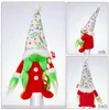크리스마스 새로운 영어 브랜드 줄무늬 목발 조명 Rudolph Doll Faceless Dollwarf Ornaments