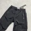 Брендовые дизайнерские брюки Каменный металлический нейлоновый карман с вышитым значком повседневные брюки тонкие светоотражающие островные брюки Размер M-2XL