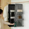 Storage Bags 6 Pocket Hanging Handbag Organizer Home Wardrobe Closet Transparent Bag Non-woven Holder For Hanger