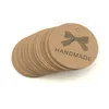 100pcs/Set Kraft Paper Hang Tag Thank You Party Wedding Favor Gift Labe Round Blank Wish Greeting Cards Clothing Price Hang Tags TH0372
