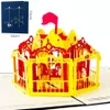 Festlig bröllop tredimensionellt gratulationskort 3D Creative Handmade Carousel Paper Carving Birthday Wishes Presentkort