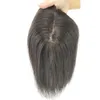 Wholedale Topper per capelli umani con base in pelle con 4 clip in seta Topper per capelli vergini europei per donne Parrucchino fine 6X6 pollici 15X16CM Diva1