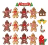 PVC zachte lijm kerst hanger peperkoek man hangende decoratie geschenk diy sneeuwsc￨ne arrangement