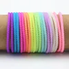 100 pz LOTTO Cool uomo donna Neon Fluorescente Braccialetti luminosi Braccialetti di gomma Gummy Hairband Glow Bracciali braccialetti MB02323S