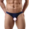 Onderbroek zachte modaal ondergoed sexy heren laagbouw jockstrap briefs ademende mannen uitpuilend zakje slipje solide basic