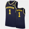 カレッジバスケットボールはカレッジNCAAカスタムミシガンウルヴァリンステッチバスケットボールジャージを着ています。