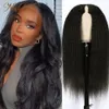 Phones Automotive Online shopping For Black Lace Nadula Kinky Straight Part Wig Brazilian V Shape Glueless Human Hair Wigs No Le2876493