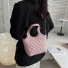 الوردي سوجاو النساء حمل أكياس الكتف الموضة سعة كبيرة حمل غير رسمية حقيبة تسوق فاخرة عالية الجودة