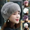 Beralar sahte kürk kesilmiş kış moda şapka kadınlar için şık açık sıcak şapkalar doğum günü hediyesi alt satış