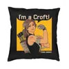 وسادة صعود من Tomb Raider Lara Croft Square Case Decor Decor Adventure Game Sofa S Risk