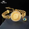 Dubai Bangles Ethiopian Islamic Muslim Bangles African Oman Jewelry Arab Middle East ed Turkish Coin Bracelet for Women 220117211J