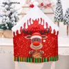 Christmas Decorations Santa Hat Chair Covers Decor Dinner Noel Xmas Cap Sets Table Back For Home Year 2022