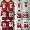 NCAA 6 Baker Mayfield voetbalshirt Oklahoma Sooners 28 Adrian Peterson 44 Brian Bosworth College Maroon Red Wit Stitched Men Jerseys