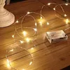 Strängar 2st Fairy Christmas LED String Lights Battery Operated Wedding Home Party Decor