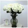 Fleurs décoratives 1 branche hortensia artificielle sensation 3d décoration de maison disposition douce jardin de mariage faux