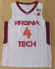 Баскетбол в колледже носит колледж мужчины Custom Virginia Tech Hokies Basketball Jersey 4 Никкил Александр-Уокер 5 Джастин Робинсон 10 Джонатан Кабонго 13 Ахмед Хилл 1