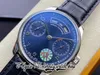 ZF V2 ZF503501 ￅrlig kalender Mens Titta p￥ A52850 Automatisk vit Power Reserve Dial Number Markers Rostfritt fodral L￤derband 2022 Super Edition Eternity Watches