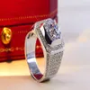 3ct solide 925 Anniversaire de mariage en argent sterling Moisanite Sona Diamond Ring Engagement Band Fashion Jewelry Men Women Gift Drop 250r