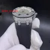 Diamonds Watch Mens Automatic Mechanical Watches 40mm With Diamond Sudered Steel 904L Sapphire Rubber Watchband Business Wristwatc233i