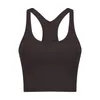 L_2081 Racerback Tank Yoga Tops Cropped Women Tank Top Shockproof Sports Bra