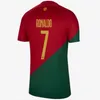 2022 Ronaldo Portugal Jersey B.Cernandes voetbaltruien Joao Felix Pepe R.Leao Fernandes Diogo J. World Cup Top voetbalshirt Bernardo 22 23 Maillots Men Women Kids Kit