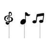 6pcs/set Music Note Cake ingevoegde kaart cupcake paper Music Notes Inserts Cards Baking Decoration Festival Feestverjaardag Decor Th0368