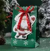 منزل عيد الميلاد ديكورات عيد الميلاد حقيبة هدايا الهالوين حلوى الأكياس عيد ميلاد حزمة القوس الثلج الأكياس هدايا الهدايا DE767