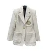 B91 Kvinnors designer blazers kl￤der IV tweed Autumn Winter Nya sl￤ppta toppar