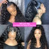 Black Water Front 360 Full Hd Lace Human s For Women Pre Plucked Brazilian Hair 13x4 Deep Wave Wig8871795