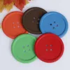 Round Coaster Heat-resistant Non-slip Water Bottles Pads Coffee Beverage Cu Placemat Waterproof Button Shaped Tea Coasters Mat TH0382
