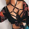 Roupa de ioga 1pc Sexy Ladies Hollow Out Lingerie Cage Harness Beach Lace Bra Bandage Tops