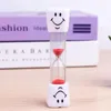 Articoli di novità 3 minuti Timer Sand Orologio sorridente Face Glass Houshold Ho