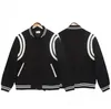Men varsity jacket Designer Jacket Windbreaker Long Sleeve Mens Letterman Jacket woolen Clothing buttons With stripe Baseball uniform Plus Size Clothes S-XL