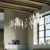 Pendant Lamps DOXA Modern LED Lights Gold Iron Lamp Home Lighting Fixtures Bedroom Living Room Acrylic Suspension Luminaire