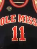 Koszykówka uniwersytecka nosi college NCAA zszyty niestandardowy Ole Miss Rebels College Basketball Jersey 10 Grant Slatten 0 Eric van der Heijden 11 Matthew Murrell 4 Jamyn B