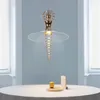 Pendant Lamps Fashion Nordic Postmodern Living Room Restaurant Bathroom Bedroom Bedside Spiral Art Glass Small Chandelier