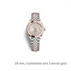 Orologio da donna di lusso Aaa Brand Datejust 28mm Impermeabile da polso meccanico automatico in oro rosa Relogio Feminino7125809