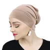 القطن المسلم النساء العمامة كاب ناعم داخلي عقال السفلية جاهزة لارتداء رأس القبعة قبعة قبعة Hejab Hijab Hat Cap