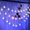 Strings 3.5M 20Leds 220V Snowflake Light String Led Fairy Xmas Party Home Garden Wedding Garland Tree Decorations