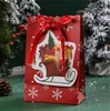 ホームクリスマスの装飾クリスマスギフトバッグハロウィーンキャンディペーパーバッグバースデーパッケージボウノットスノーフラワーギフトバッグDE767