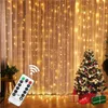 Strisce LED Luci per tende String Fairy 3M Remote 300 Twinkle USB IP44 Impermeabile per interni Casa per matrimoni